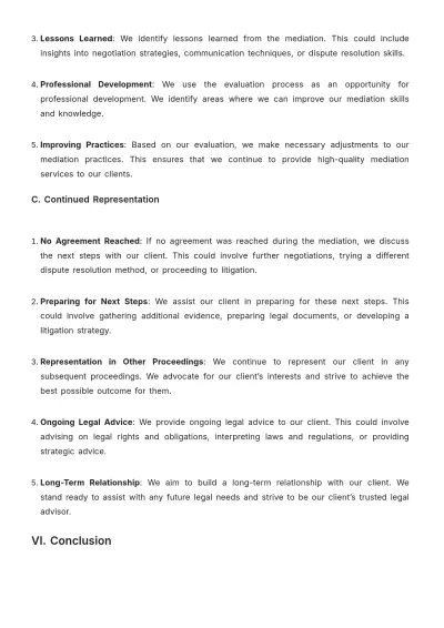 Free Law Firm Mediation Procedure Template to Edit Online