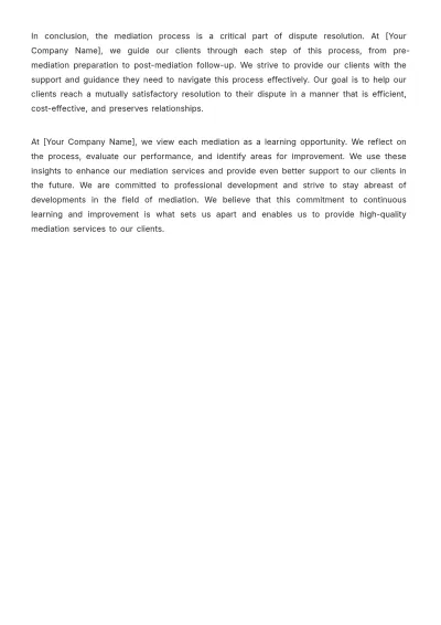 Free Law Firm Mediation Procedure Template to Edit Online
