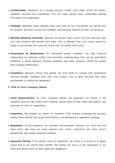 Free Law Firm Mediation Procedure Template to Edit Online