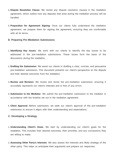 Free Law Firm Mediation Procedure Template to Edit Online