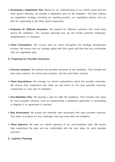 Free Law Firm Mediation Procedure Template to Edit Online
