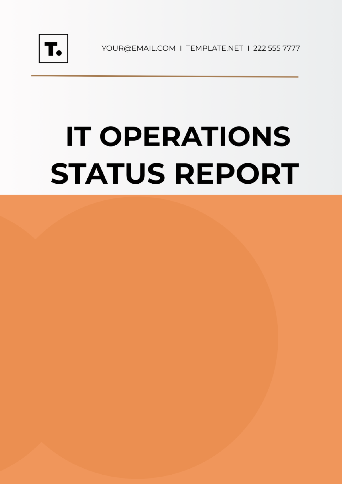 IT Operations Status Report Template