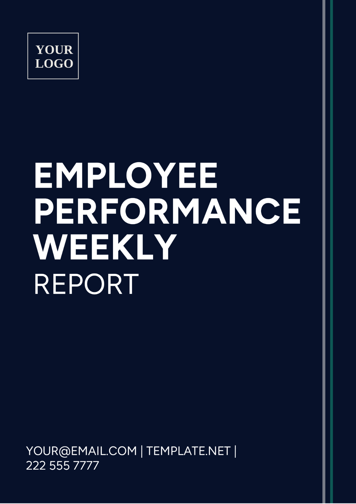 Employee Performance Weekly Report Template