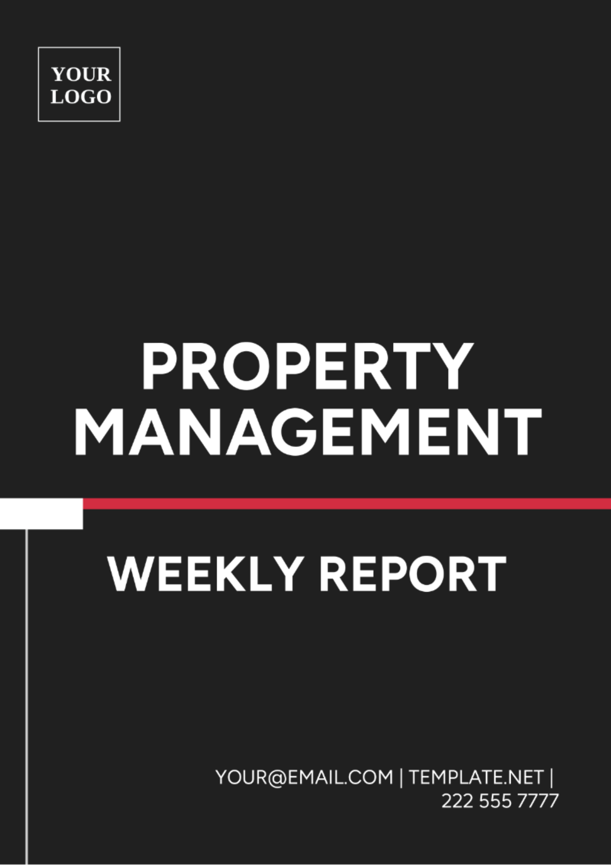 Property Management Weekly Report Template