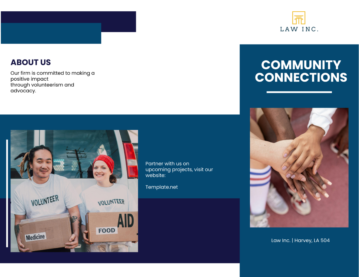 Free Law Firm Community Involvement Brochure Template