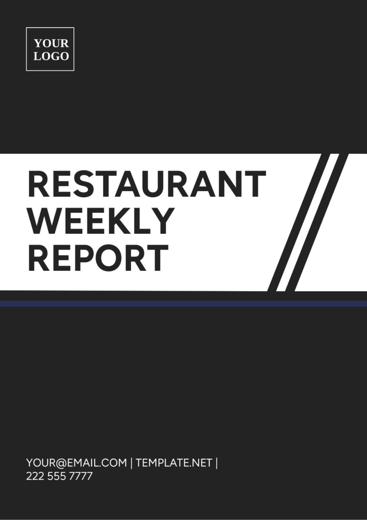 Restaurant Weekly Report Template