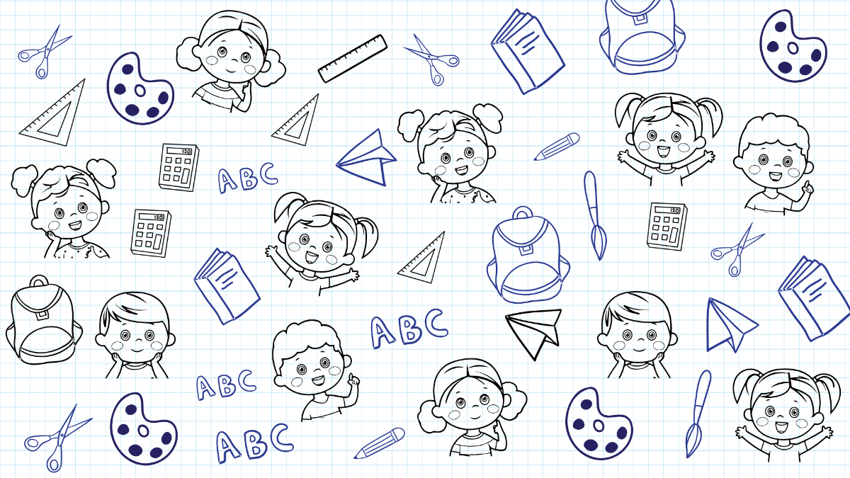 Free Children Doodle Pattern