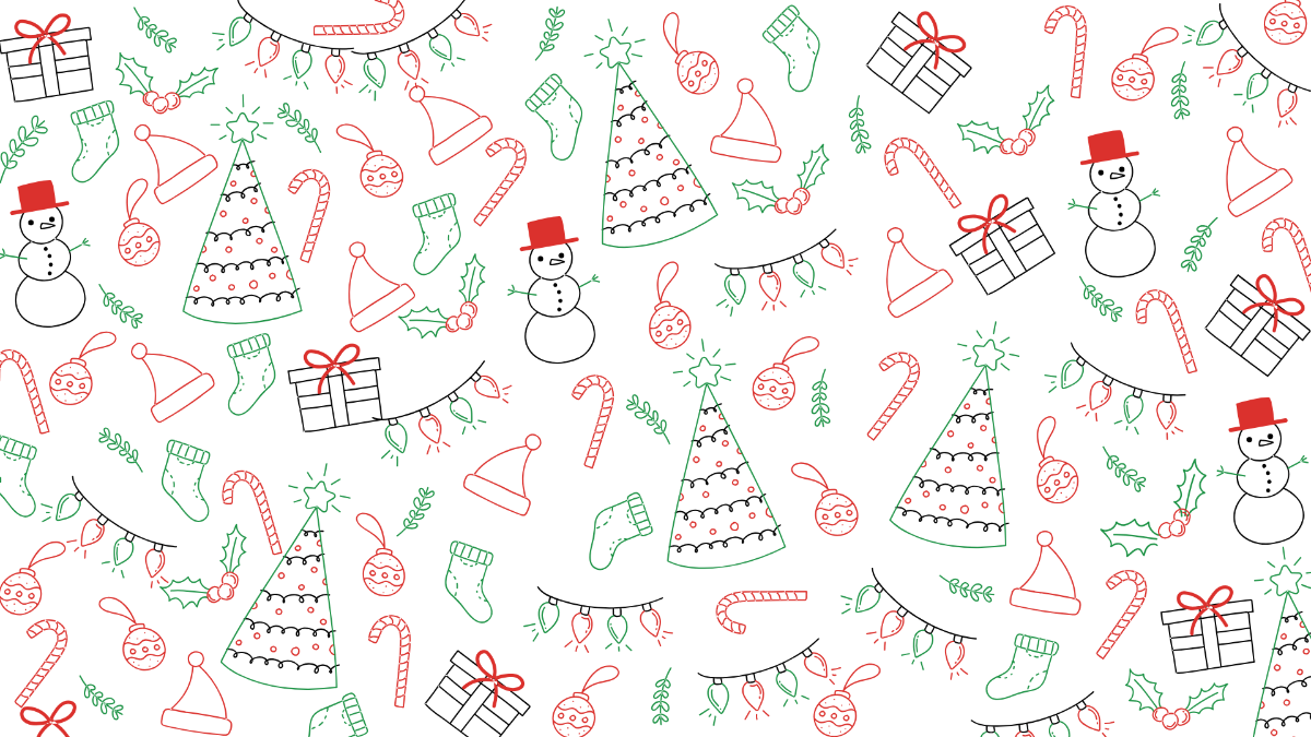 Free Christmas Doodle Pattern