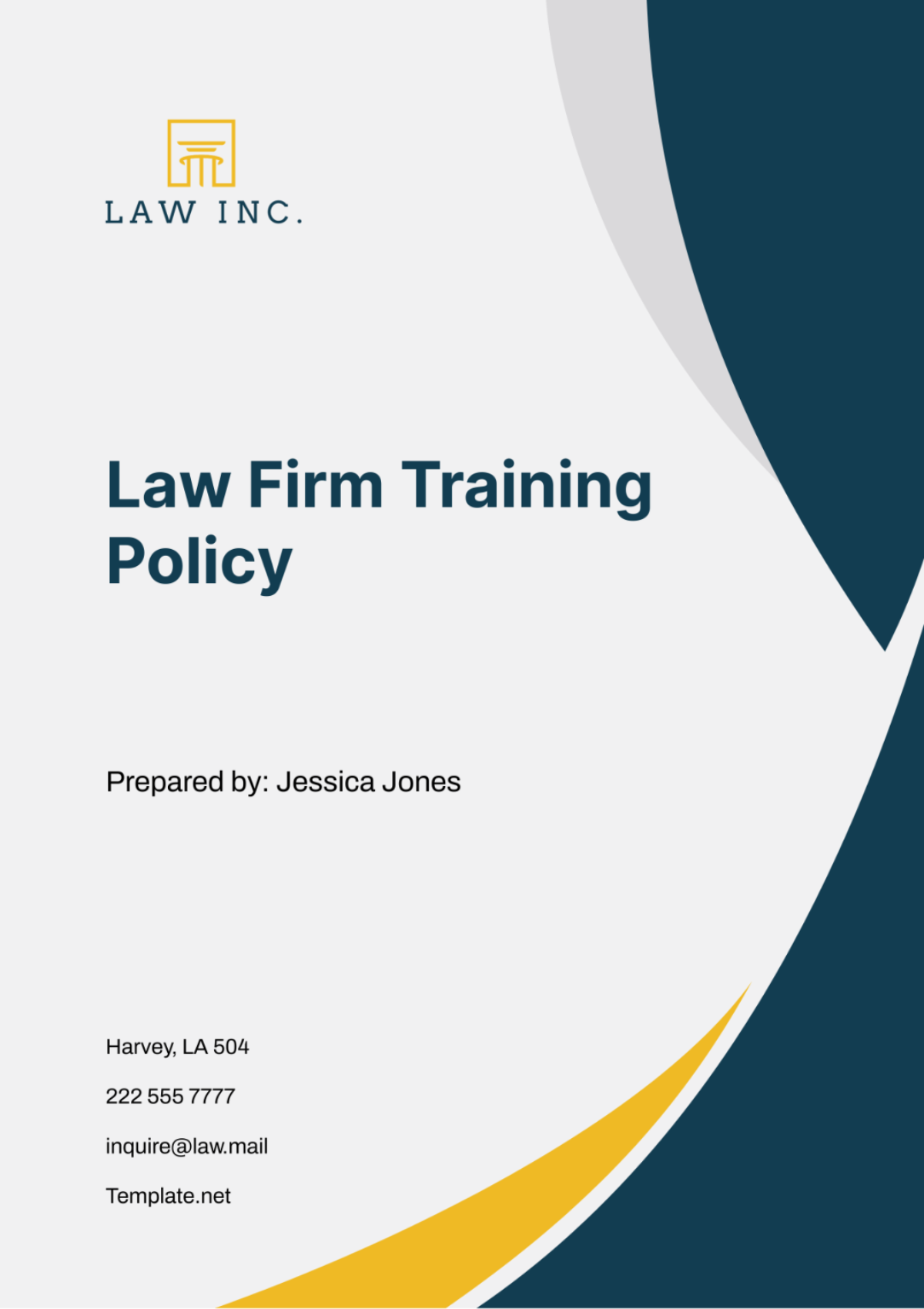 Law Firm Training Policy Template - Edit Online & Download