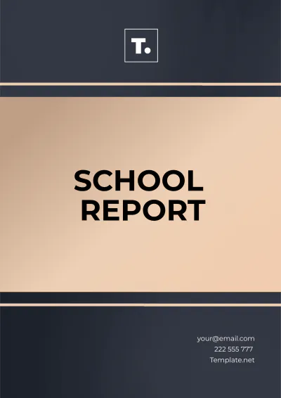 Free School Report Template to Edit Online