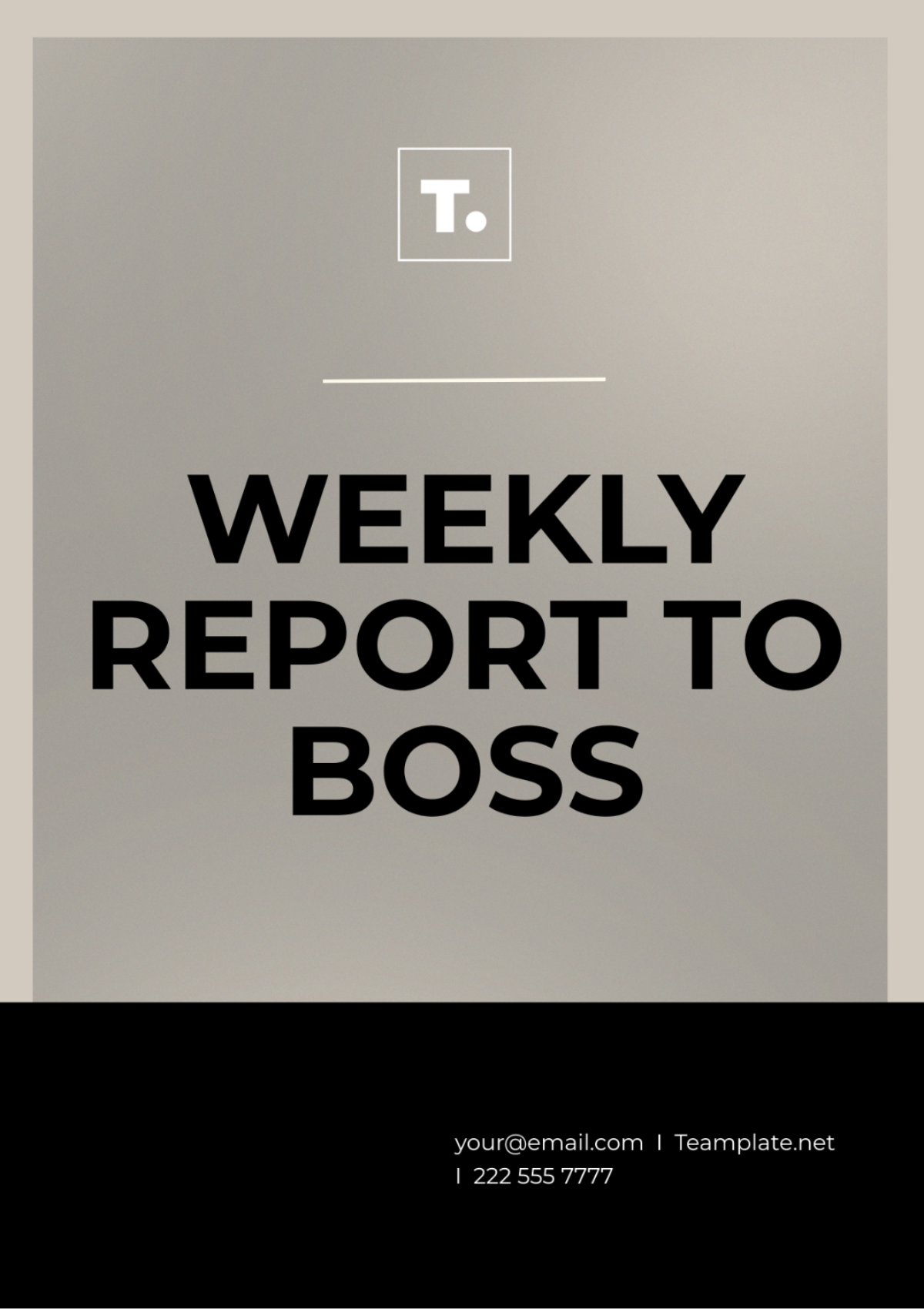 Weekly Report To Boss Template