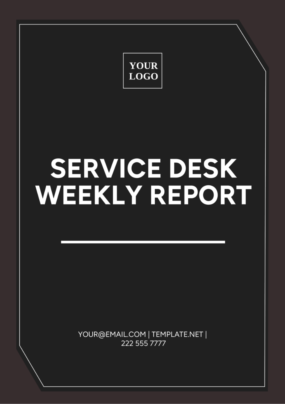 Service Desk Weekly Report Template