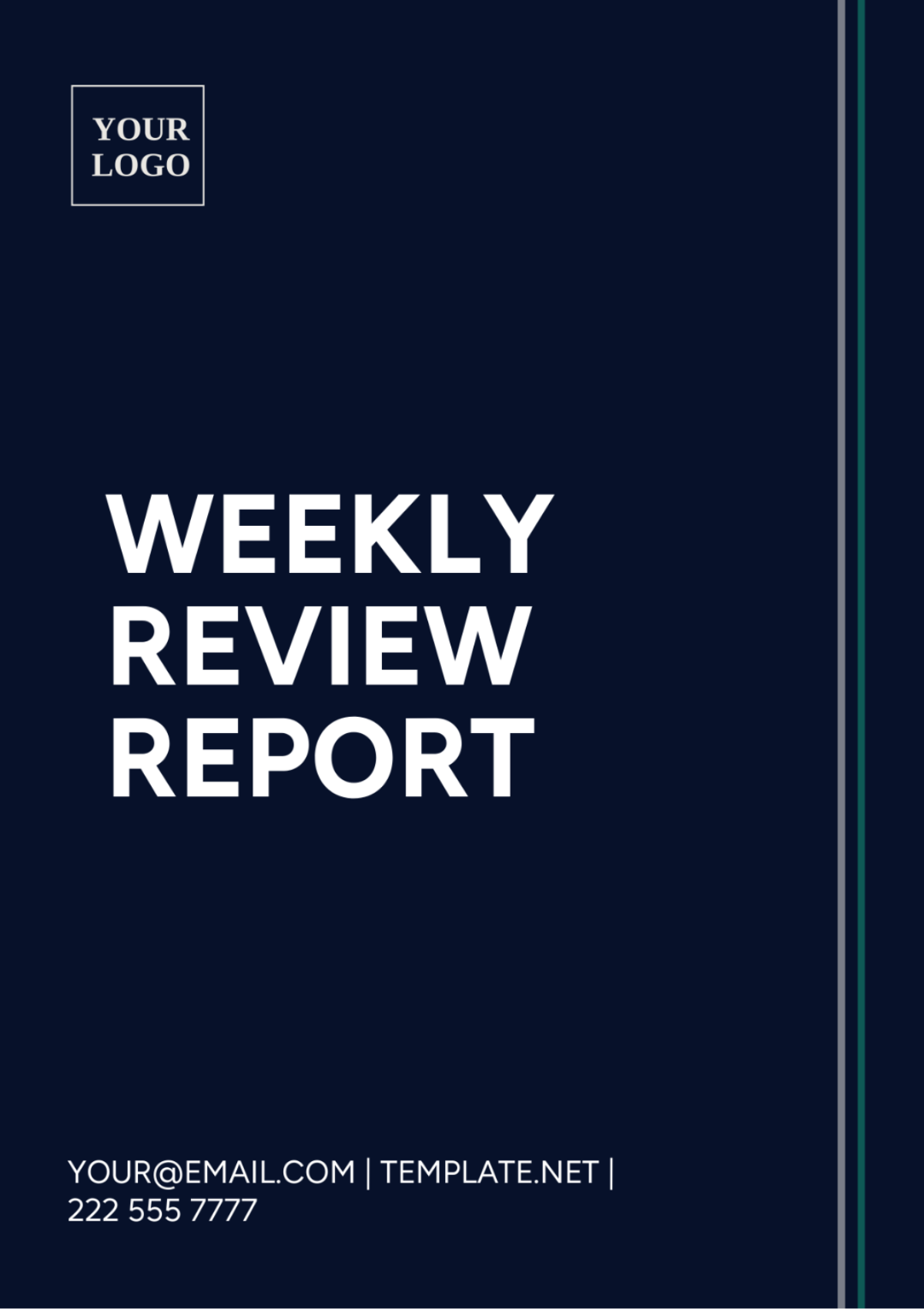 Weekly Review Report Template
