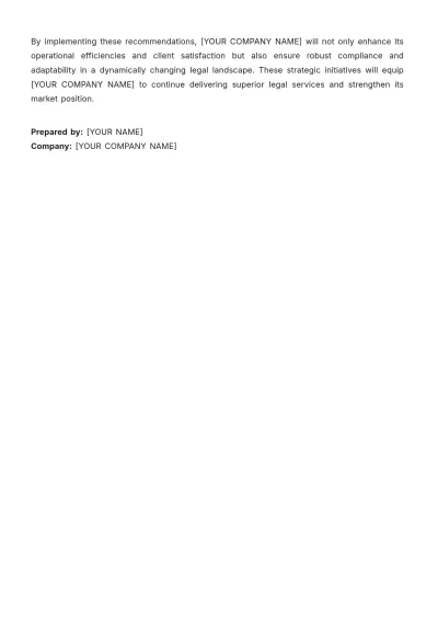 Free Law Firm Action Report Template to Edit Online
