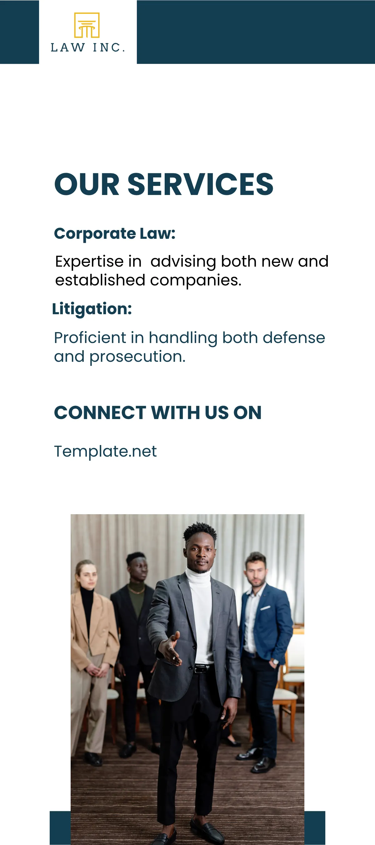 Free Law Firm Business Rack Card Template to Edit Online