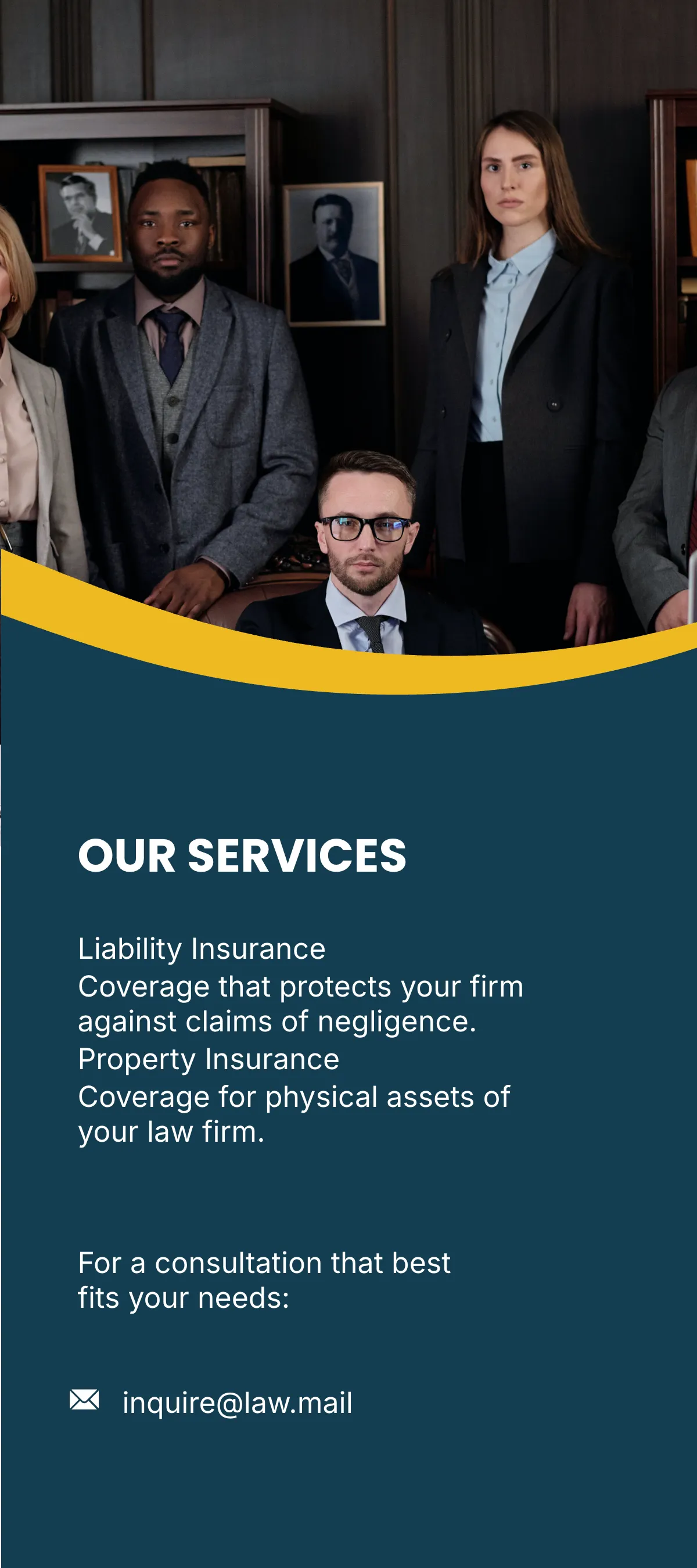 Free Law Firm Insurance Rack Card Template to Edit Online
