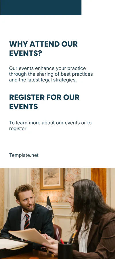 Free Law Firm Event Rack Card Template to Edit Online