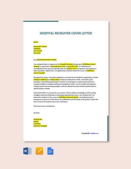 physician recruiter cover letter
