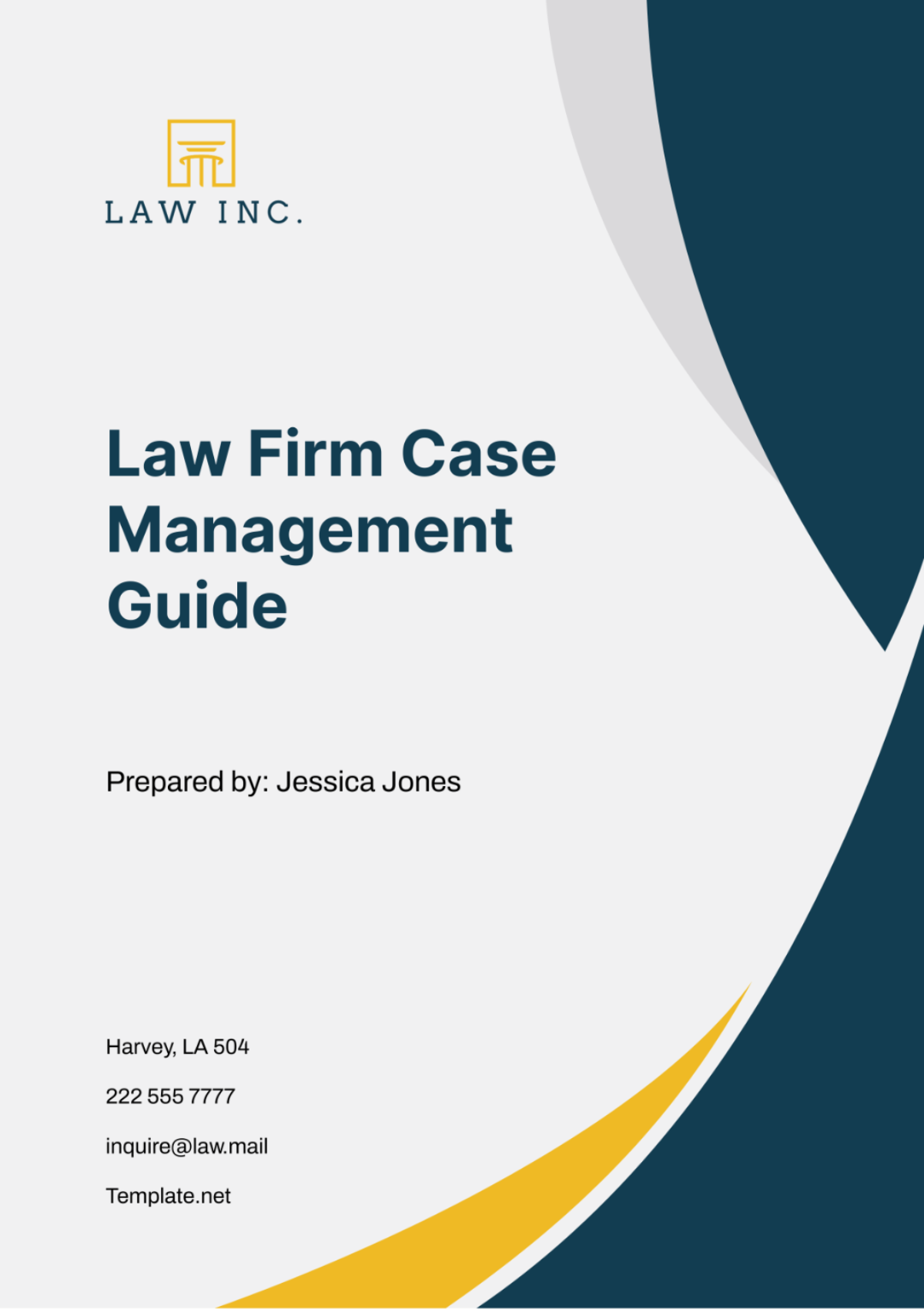 Law Firm Case Management Guide Template - Edit Online & Download