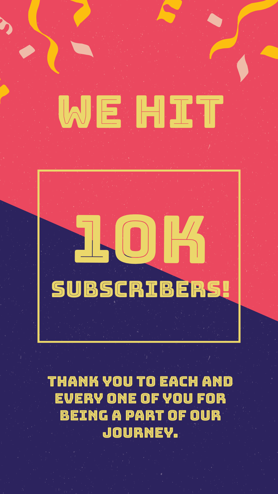 10k Subscribers Congratulations Youtube Post