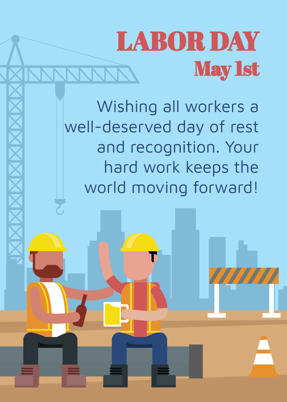 Free 1st May Labour day Template