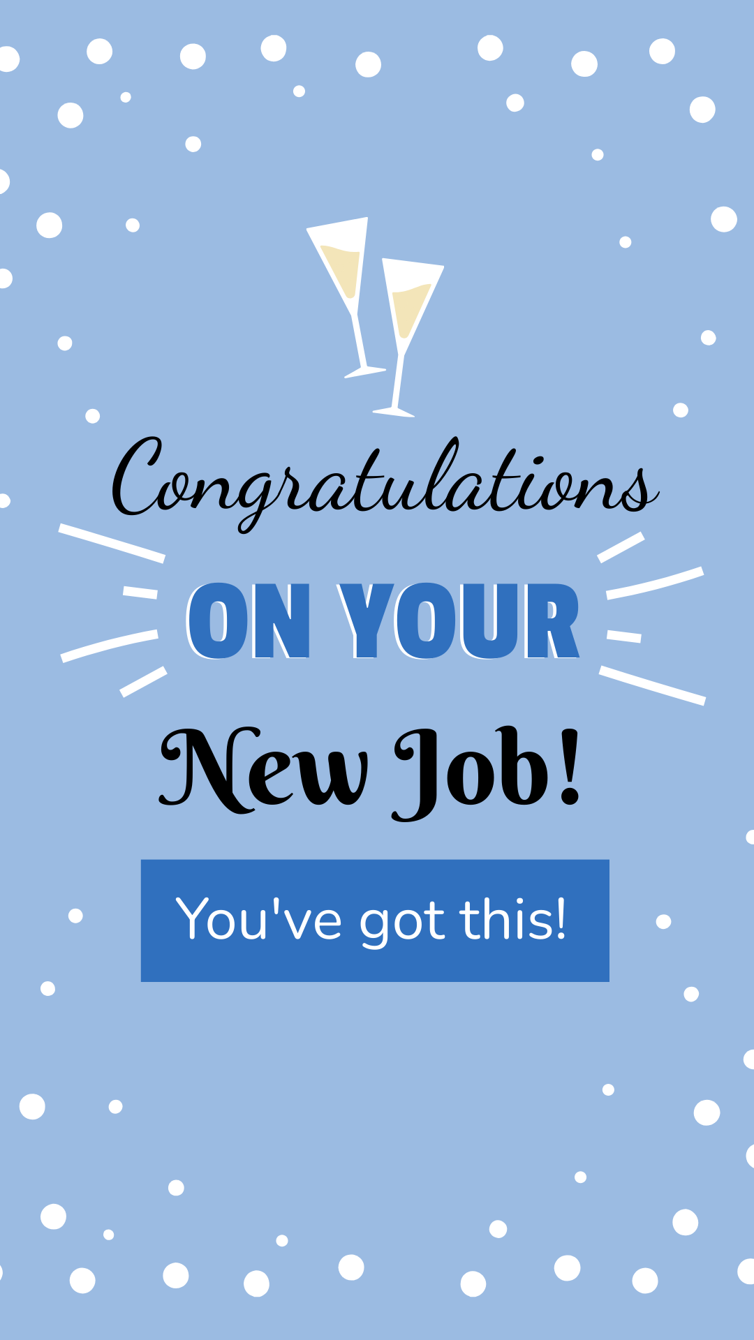 Congratulations On Your New Job Card Template
