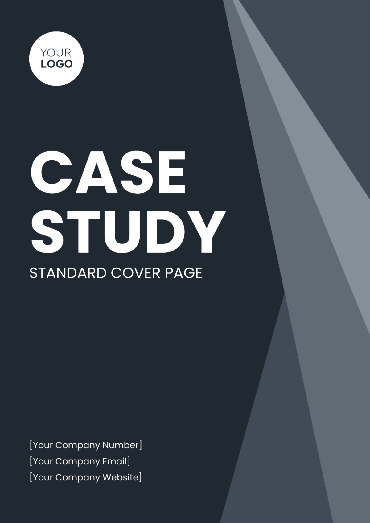 Case Study Standard Cover Page Template