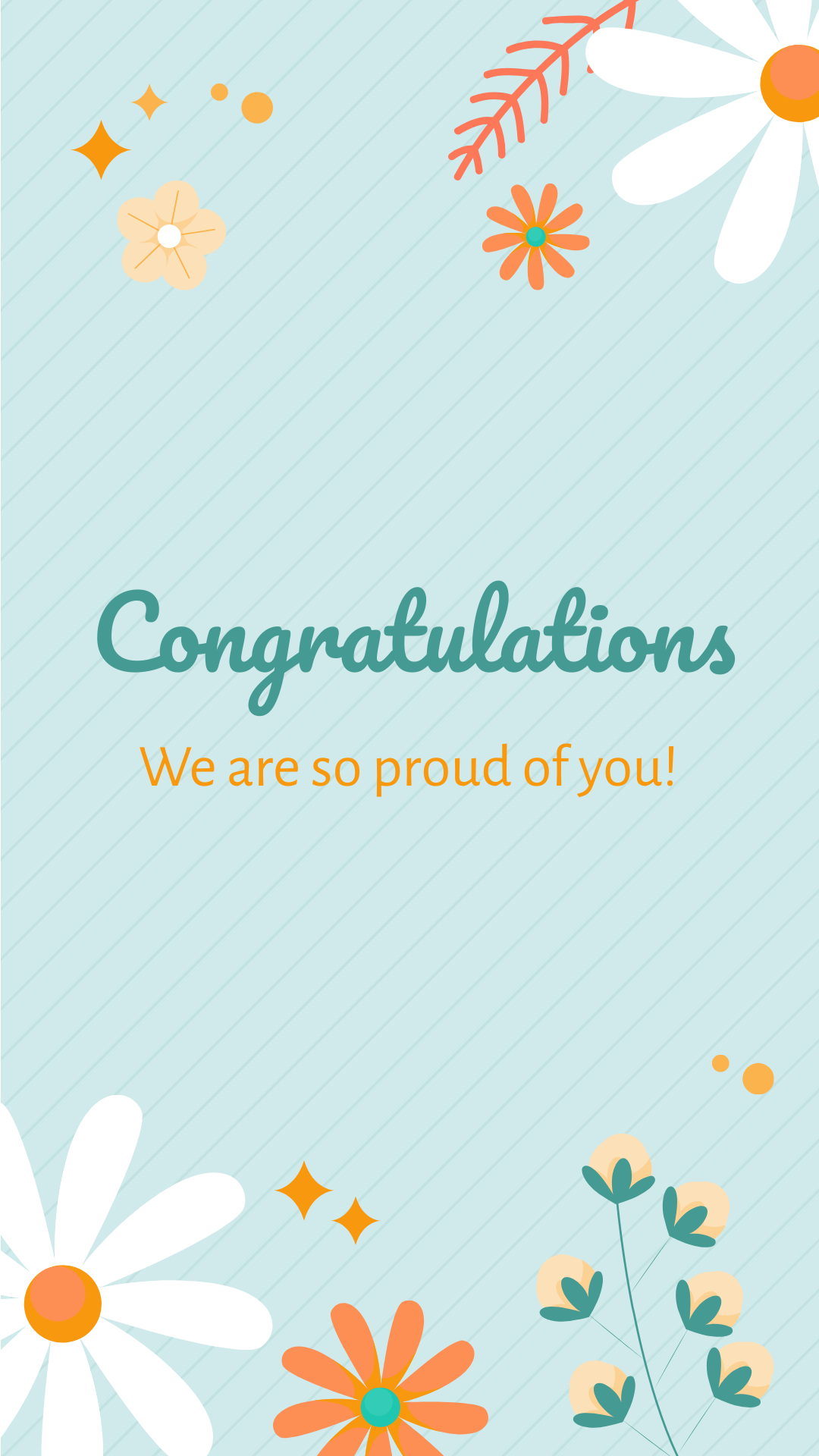 Congratulations Proud of You Card Template
