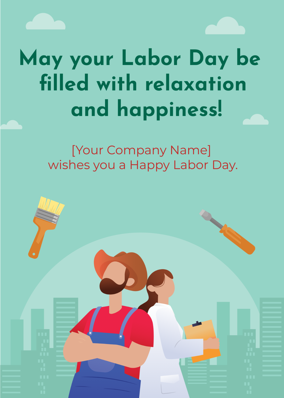 Labour day Greetings Template