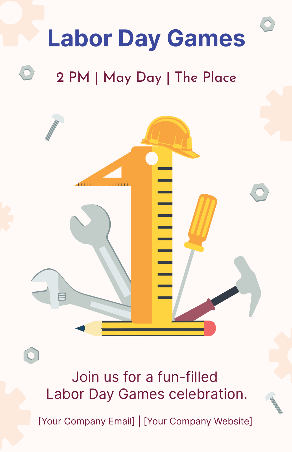 Creative Labour day Poster Template