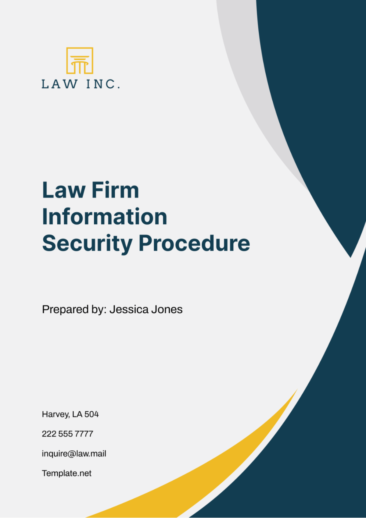 Law Firm Information Security Procedure Template - Edit Online & Download