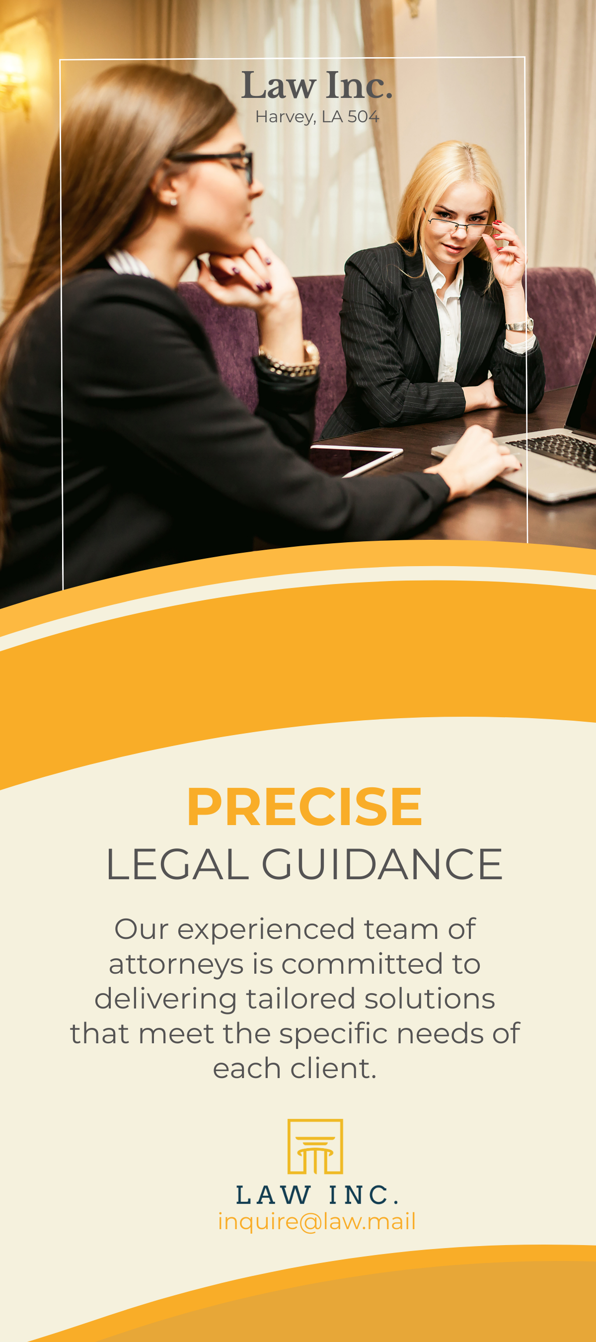 Law Firm Service Rack Card Template