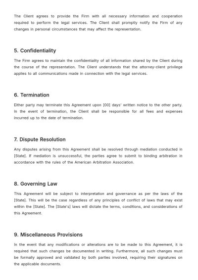 Free Law Firm Contract Agreement Template to Edit Online