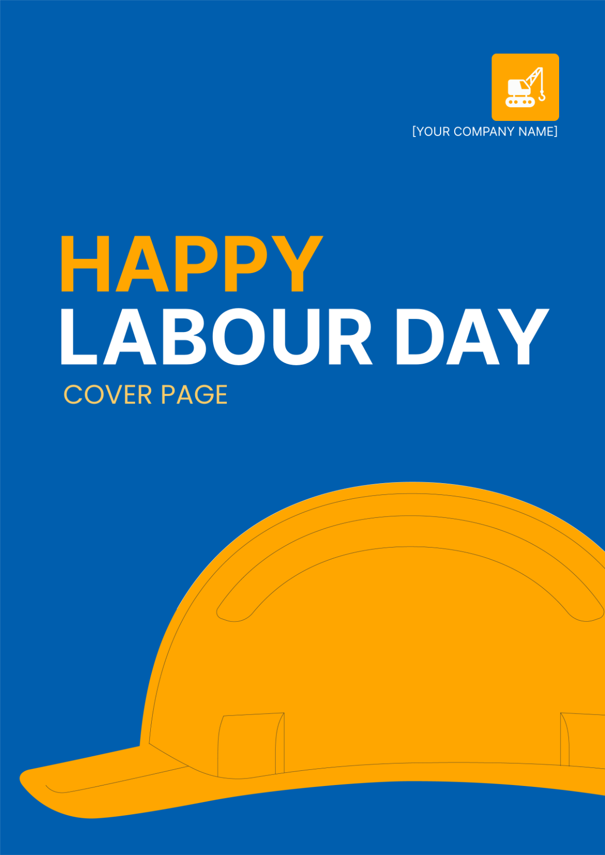 Happy Labour Day Cover Page Template