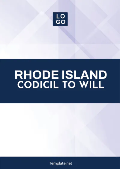 Free Rhode Island Codicil to Will Template to Edit Online