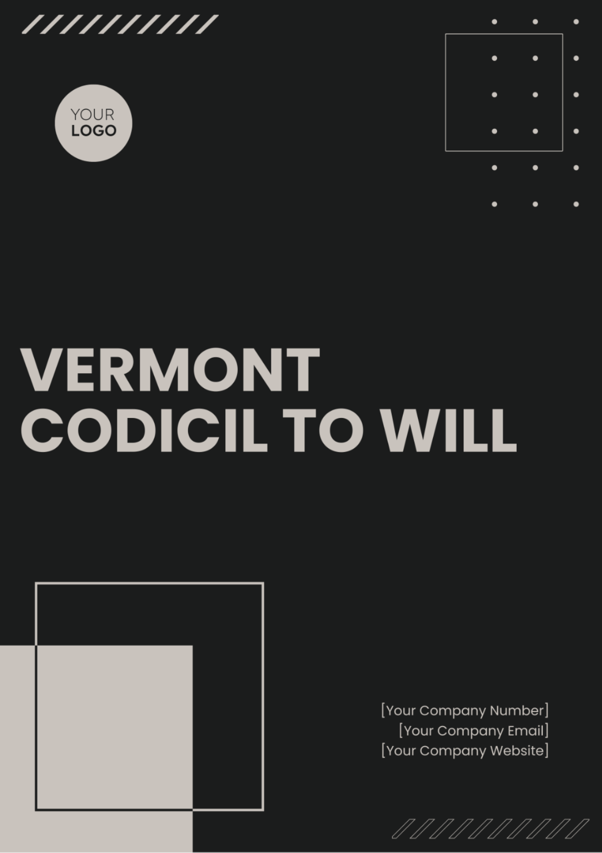 Vermont Codicil to Will Template