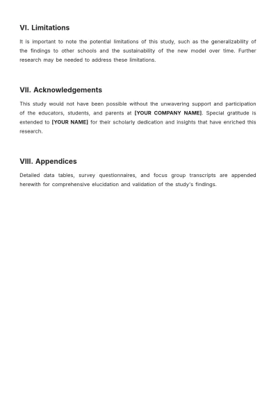 Free Education Case Study Template to Edit Online