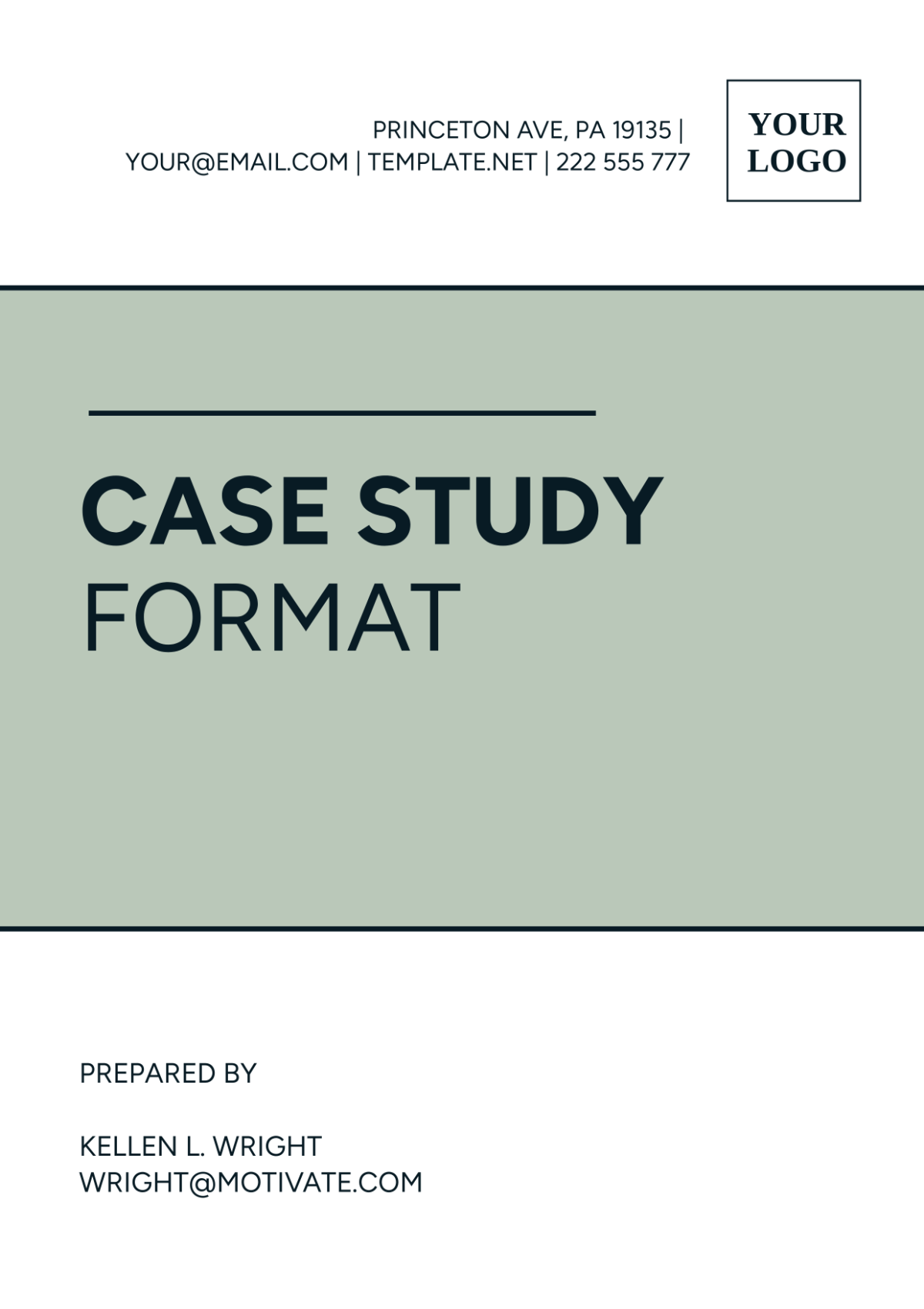 Case Study Format Template