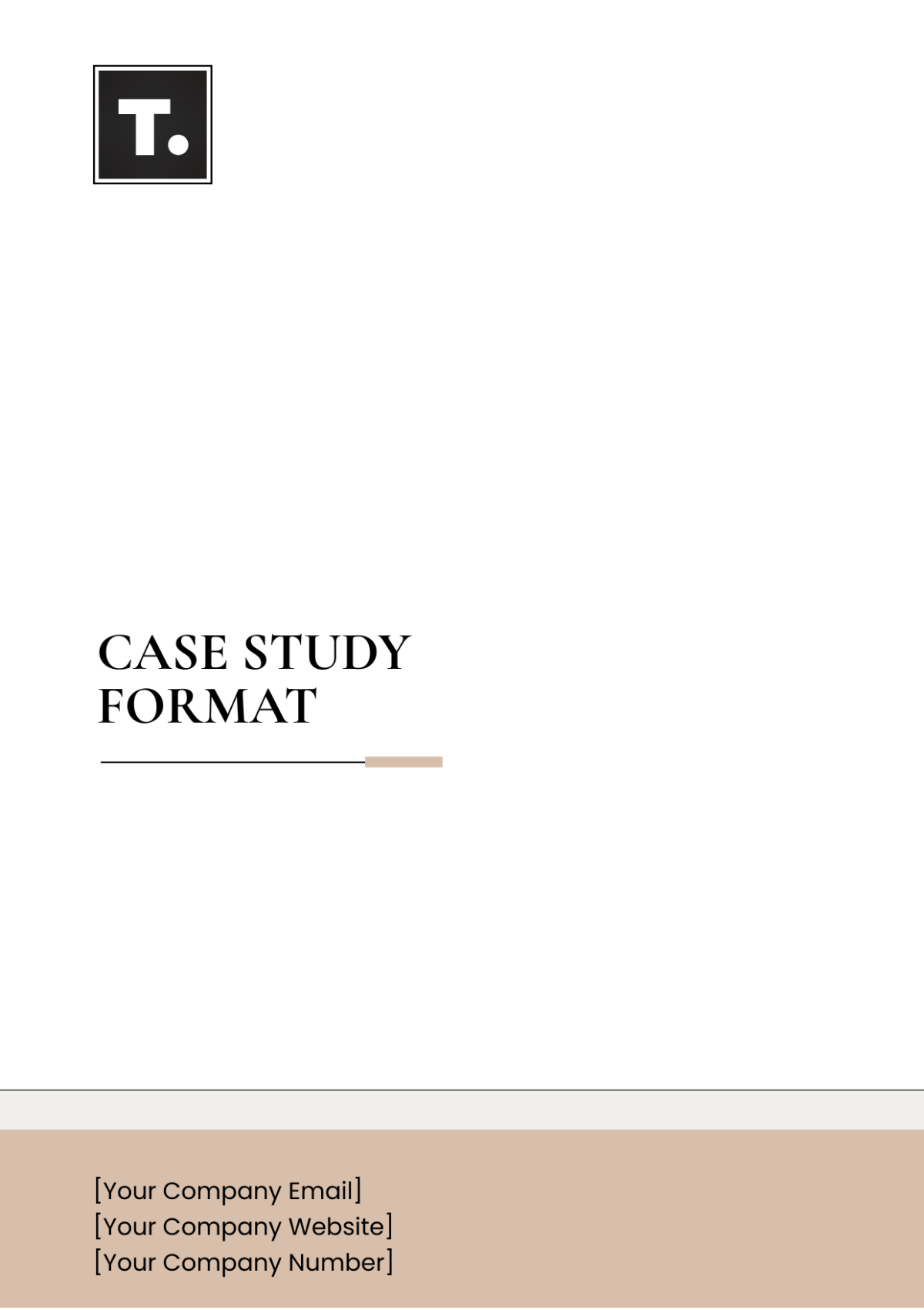 Case Study Format Template