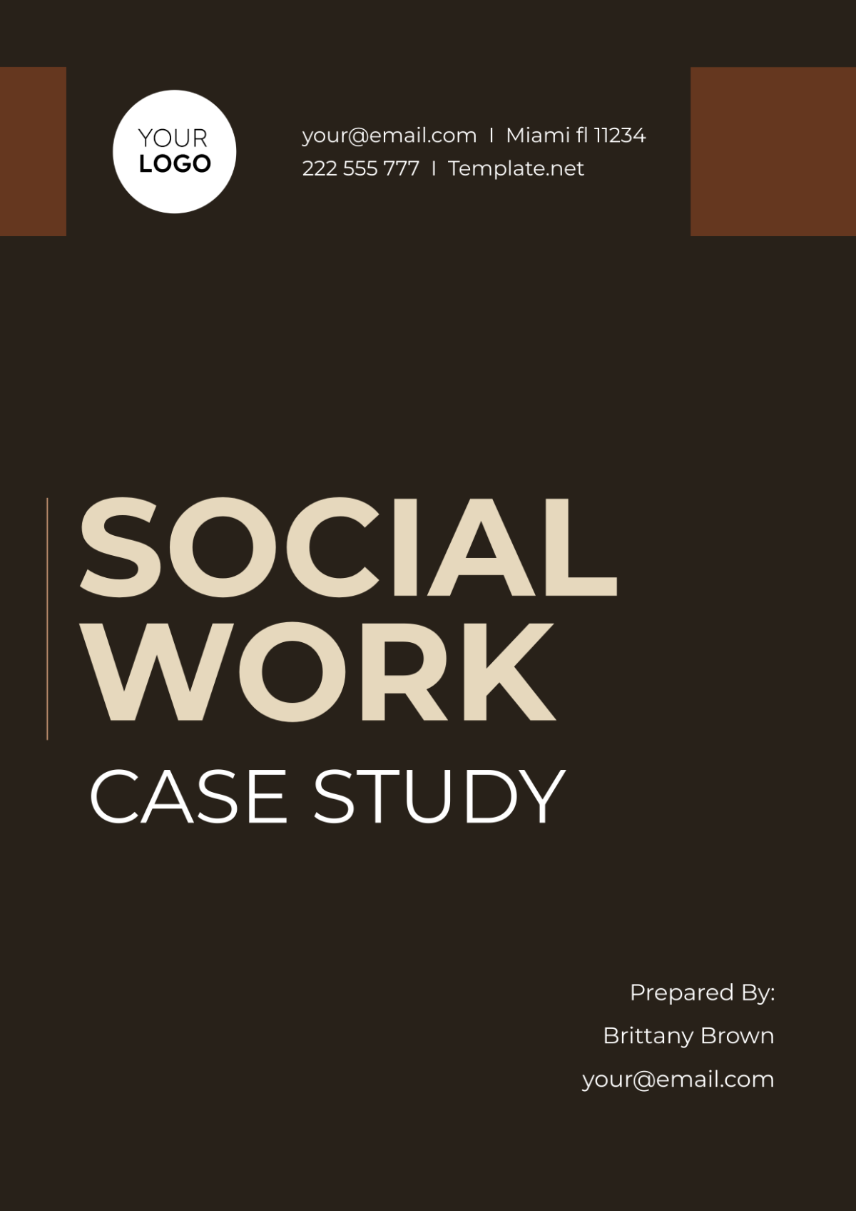 Social Work Case Study Template