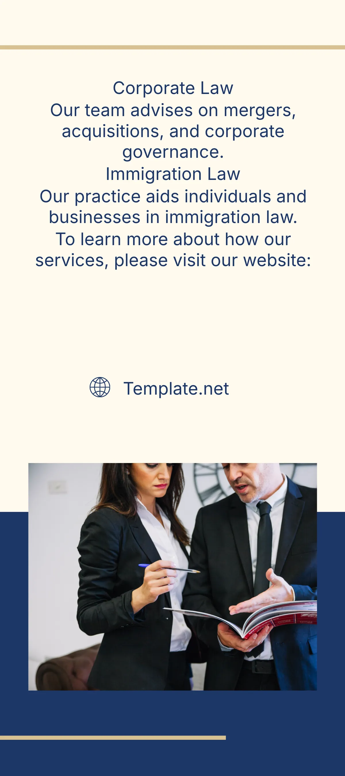 Free Law Firm Practice Area Rack Card Template to Edit Online