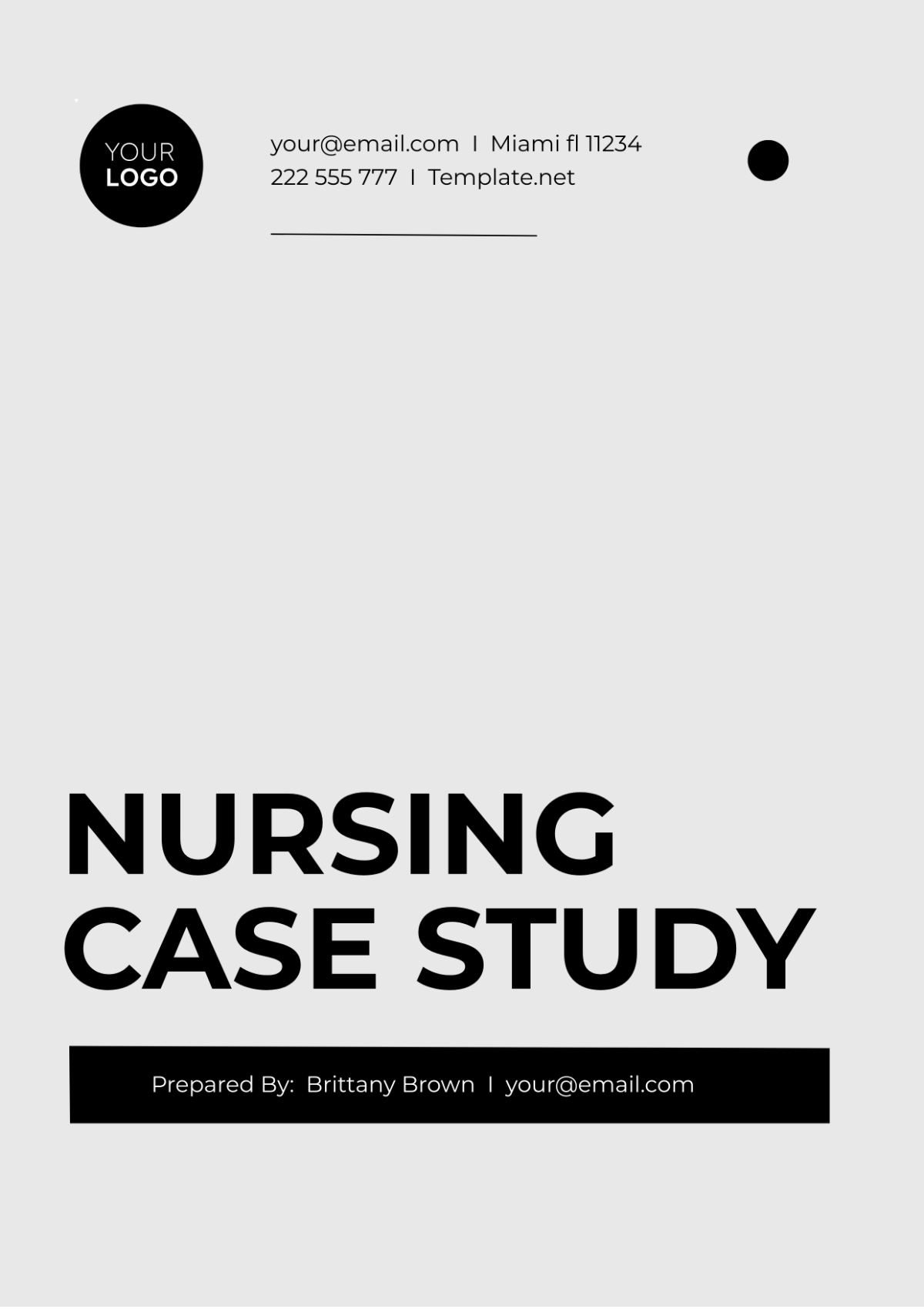 Nursing Case Study Template