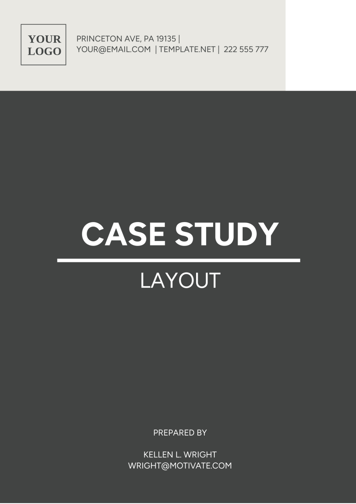 Free Case Study Layout Template