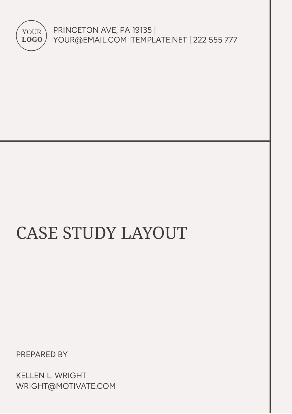 Case Study Layout Template