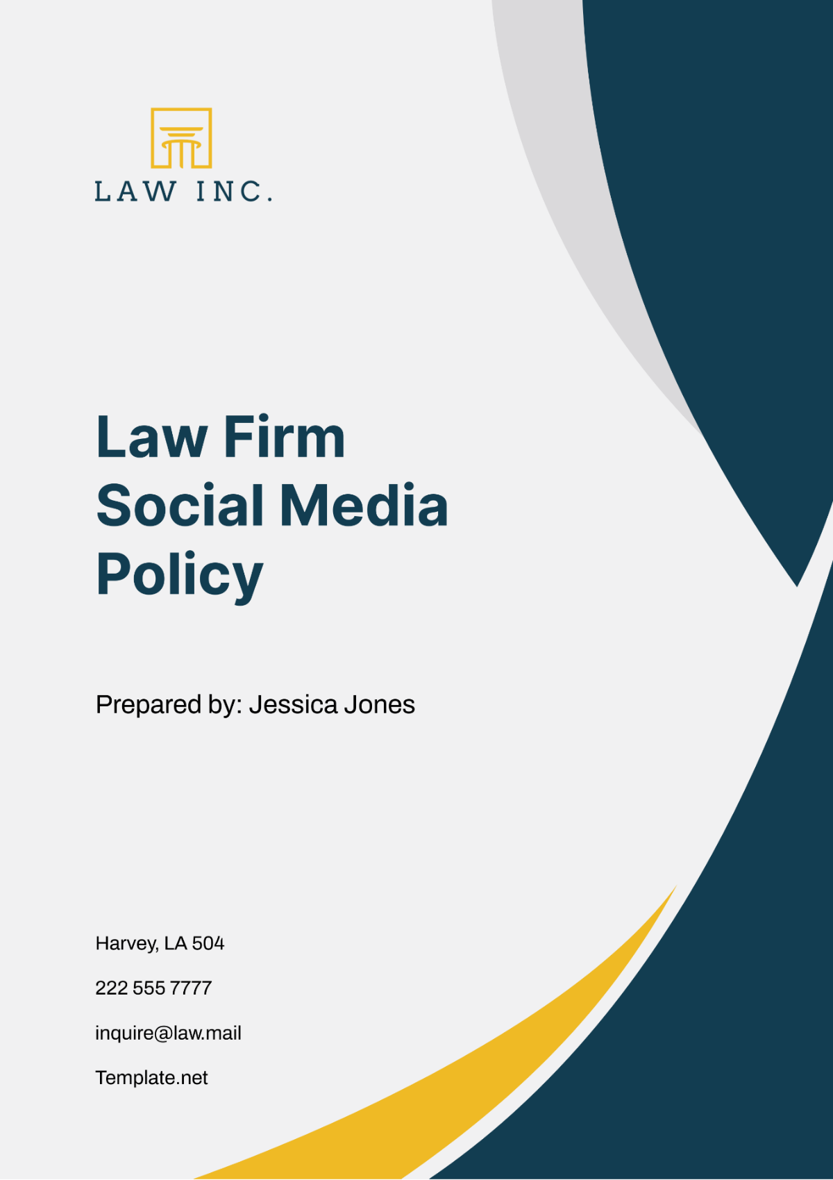 Law Firm Social Media Policy Template - Edit Online & Download