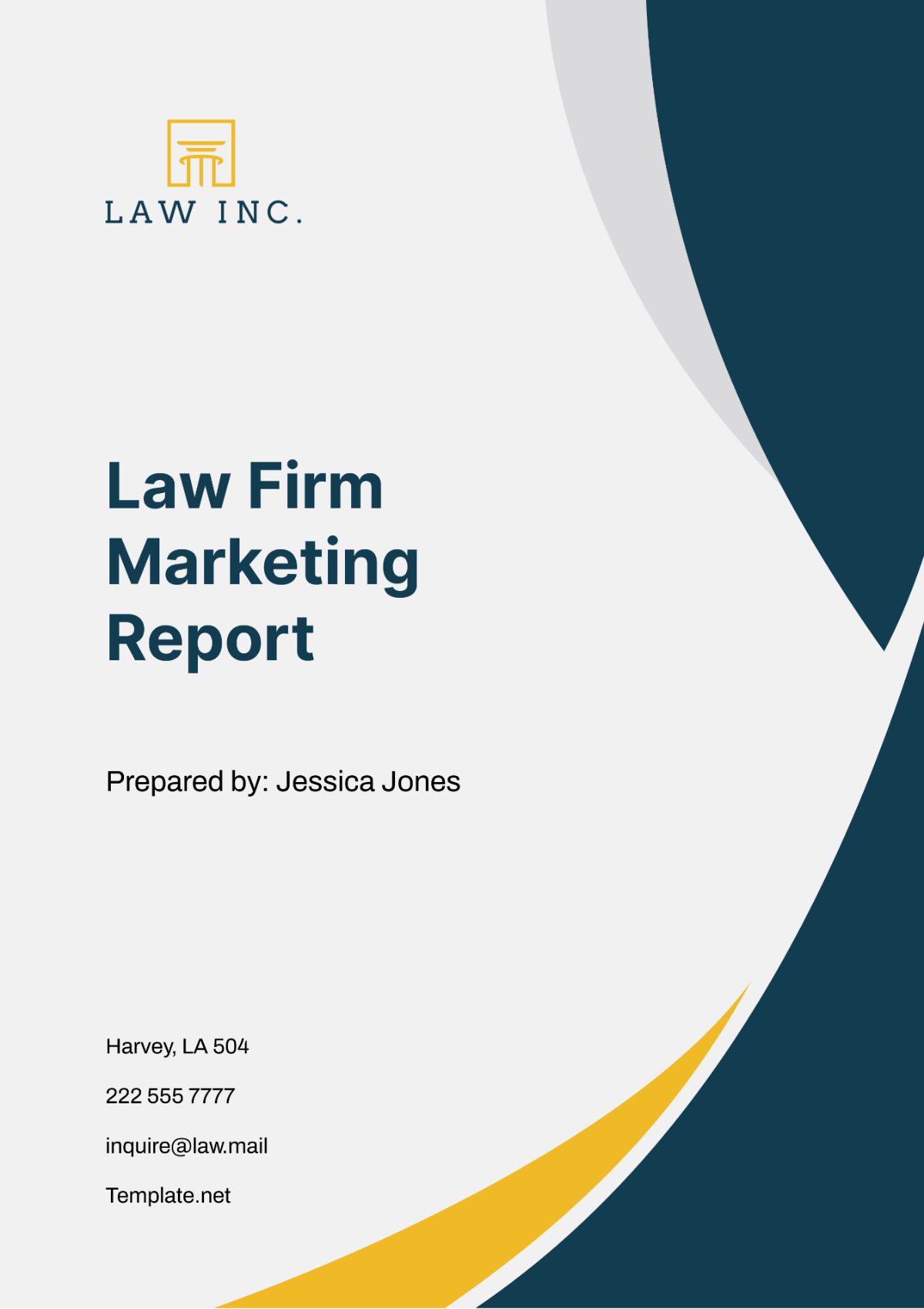 Law Firm Marketing Report Template - Edit Online & Download