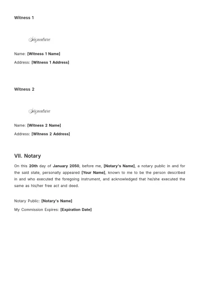 Free Mirror Will Template to Edit Online
