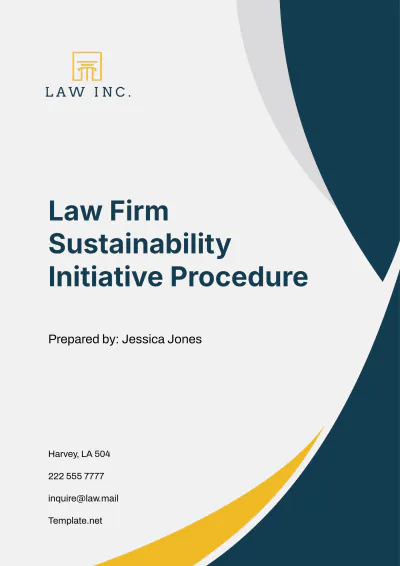 Free Law Firm Sustainability Initiative Procedure Template to Edit Online