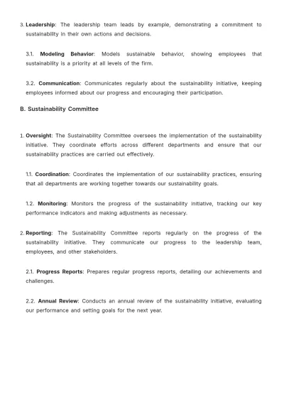 Free Law Firm Sustainability Initiative Procedure Template to Edit Online