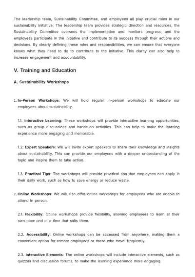 Free Law Firm Sustainability Initiative Procedure Template to Edit Online